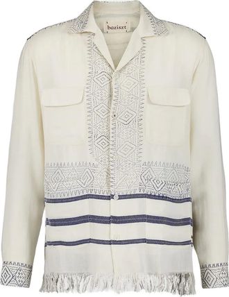 Baziszt Camicia Talilo a righe - Bianco