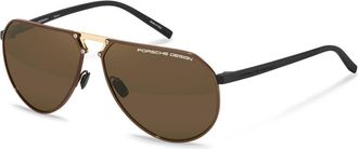Porsche Design P8938 E604 Mens Sunglasses Brown Size 64