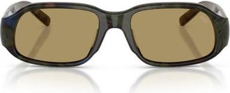 Diesel 55mm Oval Sunglasses in Green Havana /Green at Nordstrom