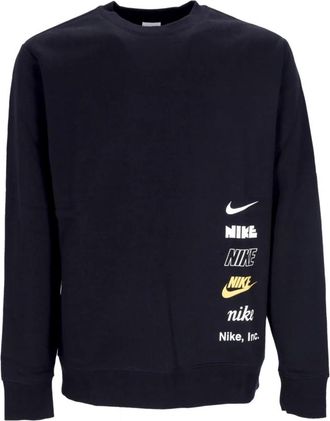 Nike Crewneck Sweatshirt - Heren - Sportshirts - Zwart - XL - Katoen - Fitness