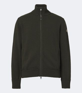 Moncler Wool and cashmere zip-up cardigan
