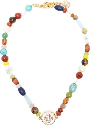 Casablanca Logo-pendant Beaded Necklace