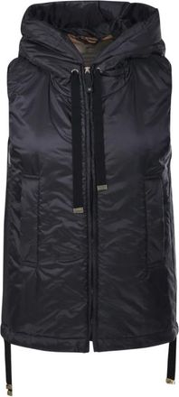 Max Mara Jassen, Dames, Zwart, 2Xs, Greengo Quilted Waist Coat