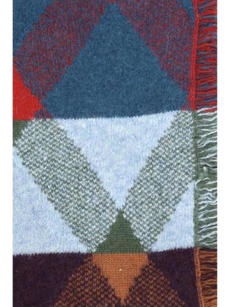 Dries Van Noten Merino Wool Patchwork Scarf - Blue