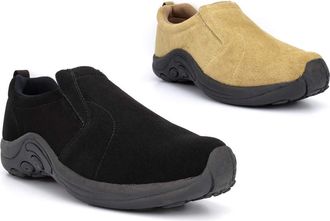 Generic Mens Shoes Mens Suede Shoes Mens Leather Shoes Mens Slip On Shoes Mens Casual Shoes Comfort Shoes Real Suede Upper Taupe/Black 9 UK