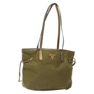 Prada Pre-owned Tote Bags, female, Green, Size: ONE SIZE Pre-owned Vintage Tote Bag