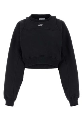 Off-white Black Cotton Sweatshirt