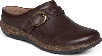 Aetrex Womens Libby Braided Clog In Brown
