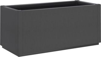 vidaXL Jardinera Pp Gris Oscuro 80x36x35 Cm Vidaxl