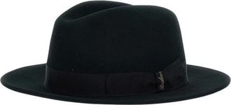 Borsalino Accessoires, Heren, Zwart, 59 CM, Wol, Macho Vilten Hoed