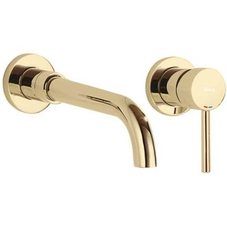 Rea rubinetto lavabo da incasso lungo long gold + box