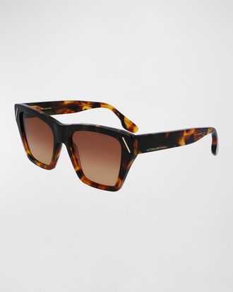Victoria Beckham Classic V Modified Square Acetate Sunglasses