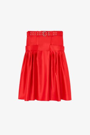 Ganni Skirt in Duchesse Satin - Size 10/12 Goji Berry