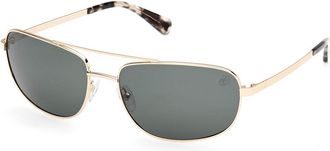 Timberland TB00045 Polarized 32R Mens Sunglasses Gold Size 66