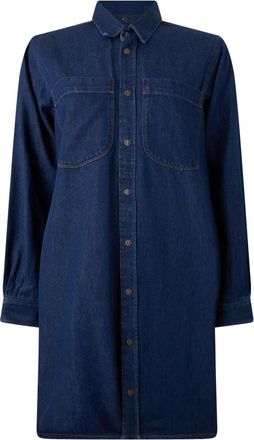 Diesel Denim overhemdjurk - Dames - Jurken - Blauw - Maat: S Denim