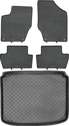 OEM Juego De Alfombrillas De Goma Para Peugeot 308 I Hatchback (2007-2013) + Alfombrilla Para Maletero