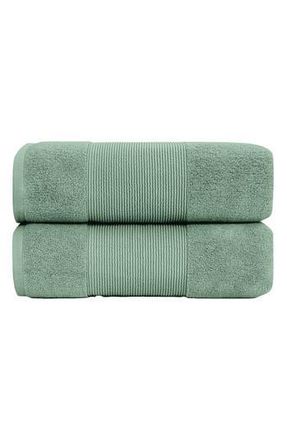 Modern Threads Air Cloud Oversized Bath Sheet - Set of 2 - White in Eucalyptus at Nordstrom Rack
