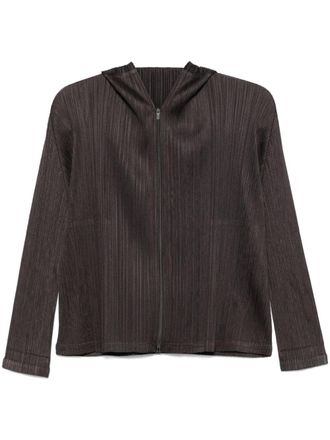 Pleats Please Issey Miyake December hoodie - women - Polyester - 5 - Black