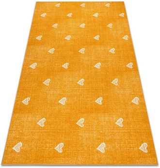 RugsX Rugsx - Carpet for kids hearts Jeans, vintage childrens - orange orange 100x250 cm