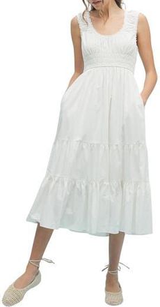 Wishlist Scoop Neck Midi Dress in Off White at Nordstrom Rack, Size Medium