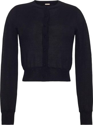Adam Lippes Cashmere & Silk-Blend Knit Cardigan