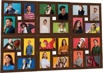 vidaXL Marco Collage Para Fotos 24x(13x18 Cm) Marr&oacute;n Oscuro Mdf Vidaxl