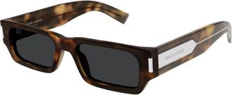 Saint Laurent Unisex Black Rectangular Sunglasses SL660 002