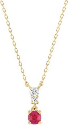 Bony Levy El Mar Ruby & Diamond Pendant Necklace in 18K Yellow Gold at Nordstrom Rack