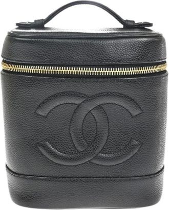 Chanel Pre-owned Bucket Bags, female, Black, Size: ONE SIZE Pre-owned Vintage Timeless Cosmetic Case