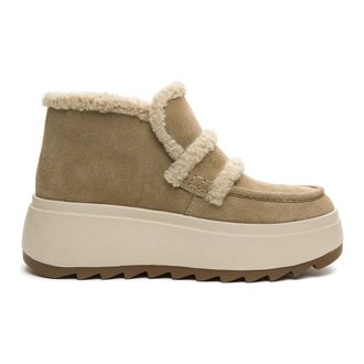 Keddo Keddo - Enkellaarsjes - Dames - Schoenen - Beige - Maat: 39 EU Wol