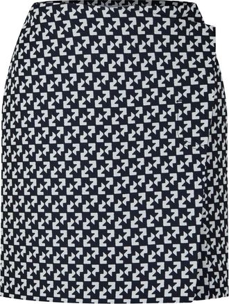 Off-white Womens Off White Mini Geometric Patterned Wrap Skirt in White/Black - Size 10 UK