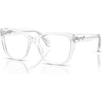 Swarovski 51mm Irregular optical glasses in Transparent at Nordstrom