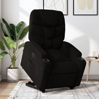 vidaXL Vidaxl - Sill&oacute;n El&eacute;ctrico Reclinable Elevable De Tela Negro