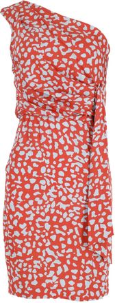 Diane Von Fürstenberg Diane Von Furstenberg Agatha Leopard Print One Shoulder Dress in Multicolor Silk