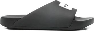 Givenchy Schoenen, Heren, Zwart, 45 EU, Label Slide Flat Mules