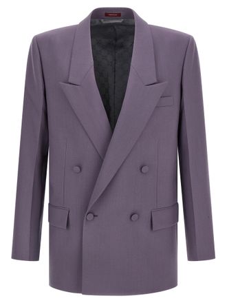 Gucci Purple Wool Mens Blazer