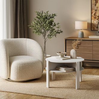 Vicco Mesa De Centro Elova, Blanco, 75 X 46 Cm, Vicco