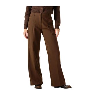 Another Label Dames, Broeken, Bruin, Maat: L Poliester