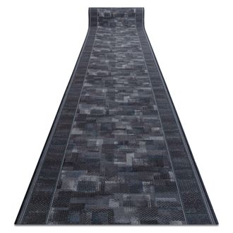 RugsX Rugsx - Alfombra De Pasillo Con Refuerzo De Goma Tribe Antracita 100cm Grey 100x1200 Cm