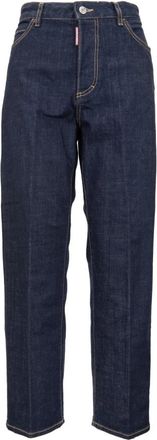 Dsquared2 Straight Jeans - Dames - Regular Fit Jeans - Blauw - L - Katoen - Jeans