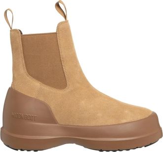 Moon Boot Chelsea Enkellaarsjes Effen Sluiting - Dames - Chelseaboots - Beige - 37 EU - Polyester - Schoenen