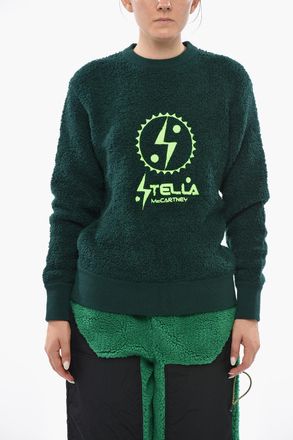 Stella McCartney Maglia Girocollo in Misto Lana con Ricamo sul Fronte Stella McCartney
