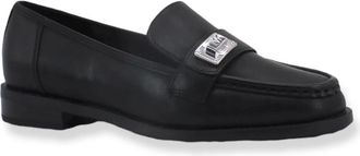 Michael Kors Schoenen, Dames, Zwart, 39 EU, Leer, Padma Leather Loafer