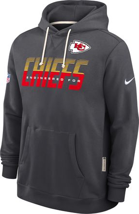 Nike Kansas City Chiefs Sideline Standard Issue Nike Mens Dri-FIT NFL Pullover Hoodie in Grey | 03AZ06F7G-SX8