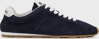 Miu Miu Suede Bicolor Retro Trainer Sneakers