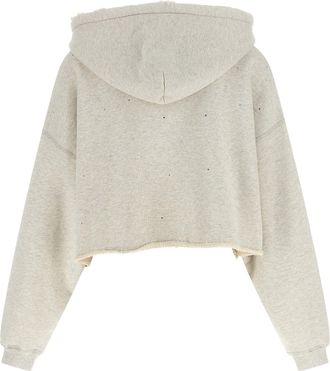 Golden Goose Crystal-Appliqu&eacute; Cotton Terry Hoodie - Beige