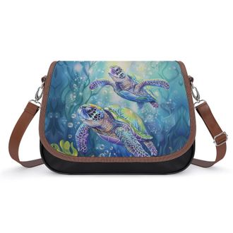 Generic Sea Turtles Swim Fashion Womens Crossbody Bags Novelty Handbag Shoulder Bag Purse
