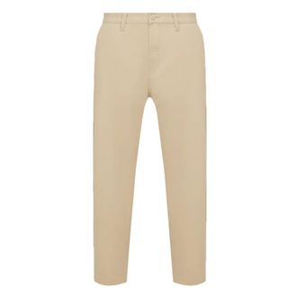 HUGO BOSS Heren, Broeken, Beige, Maat: W32 Katoen