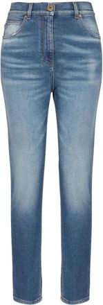 Balmain Blauwe Skinny Jeans voor Vrouwen - Dames - Skinny Jeans - Blauw - M - Katoen - Jeans
