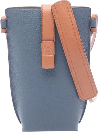 Loewe Pre-owned Loewe Bicolor Grained Calfskin Gate Pocket Crossbody Unisex HSHDM9WPGHWJ2A9C